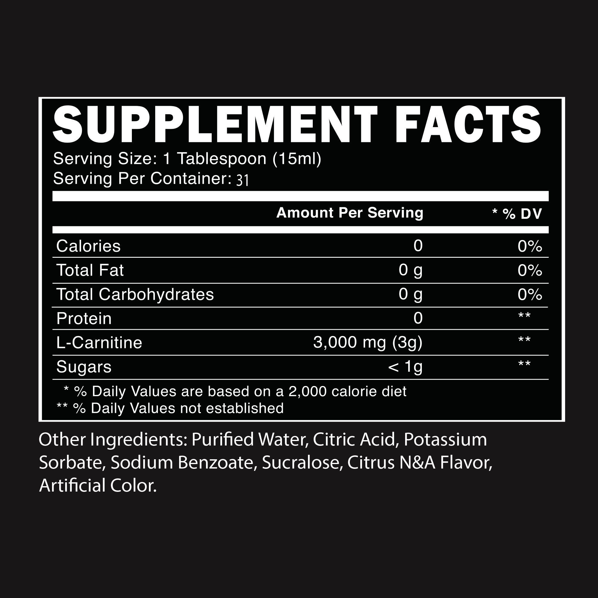 L-Carnitine 3000 MG LIV Vitamins L-Carnitine 3000 MG LIV Vitamins